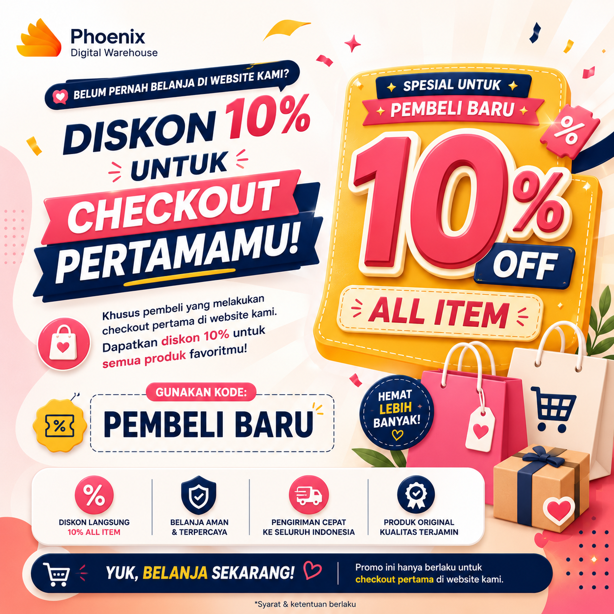 Diskon 10% untuk Checkout Pertamamu!